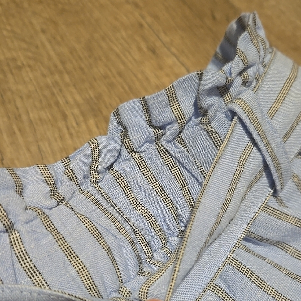 Loft Striped Blue and Grey Women's Shorts - Picture 6 of 15